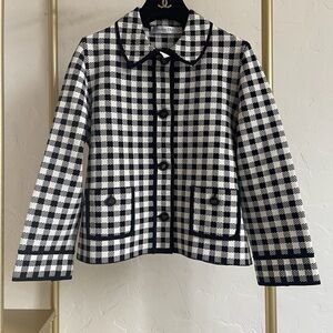 Authentic Dior Black and White Plaid Women's Blazer